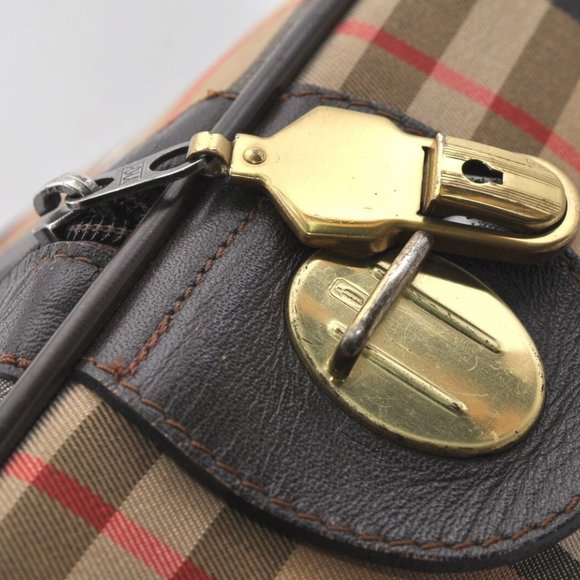 Auth Burberrys Nova Check Pattern Travel Boston Ba - Picture 7 of 12